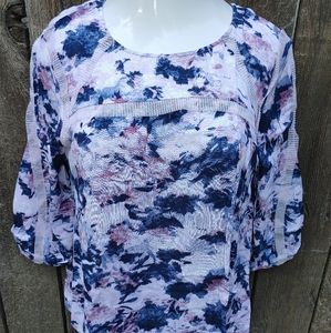 Vintage America Flower Pattern Blouse